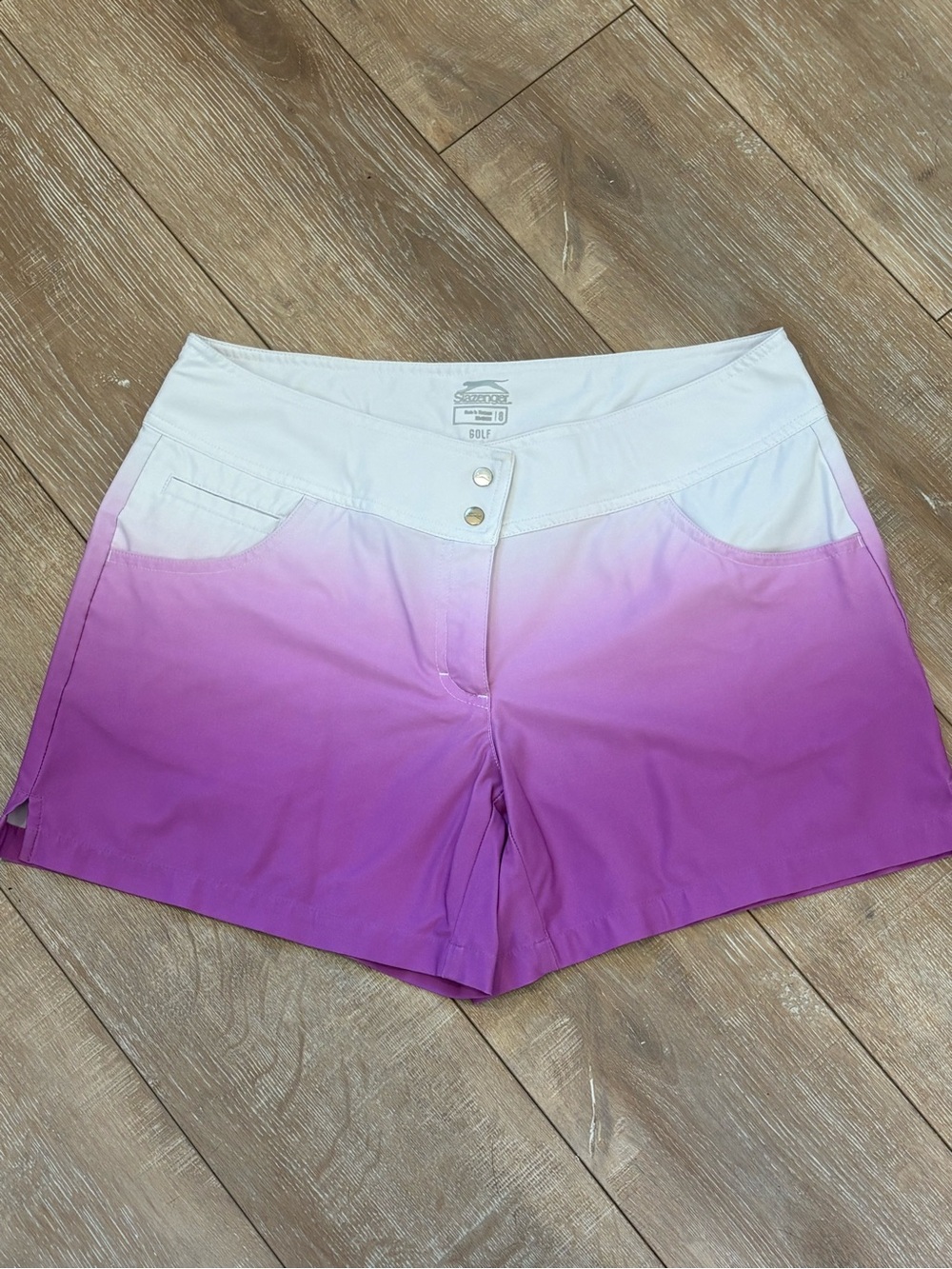Slazenger White to Purple Ombre Golf Shorts